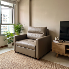 Luvano Leather Sofa Bed