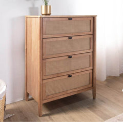 Megafurniture | Delora Rattan Wooden Chest of Drawer | Chest of Drawer