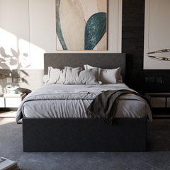 Manovel Grey Fabric Drawer Bed (Water Repellent)