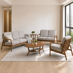 Marvono Fabric Wooden Frame Sofa
