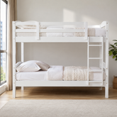 Avonelle White Wooden Double Decker Bed