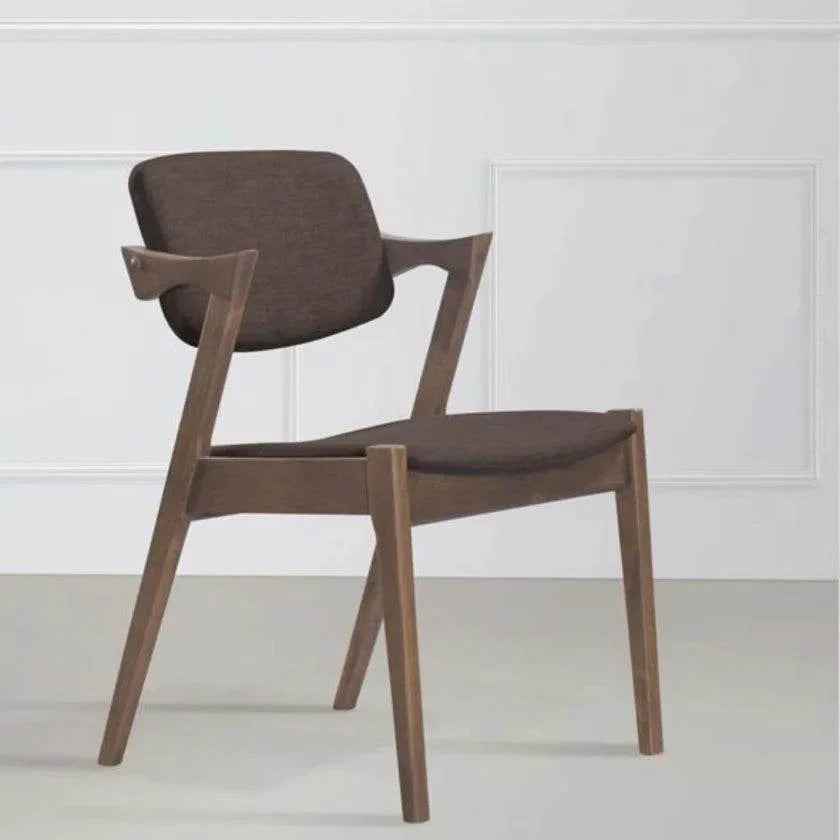 Megafurniture | Gemma Brown Fabric Wooden Dining Chair | Dining Chair