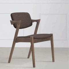 Megafurniture | Gemma Brown Fabric Wooden Dining Chair | Dining Chair