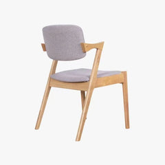 Megafurniture | Gemma Light Grey Fabric Wooden Dining Chair | Dining Chair