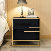 Jino Black Bedside Table