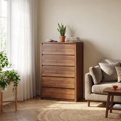 Serellia Wooden Chest of Drawer (5 Drawers)