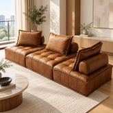 Morcello Faux Leather Sofa