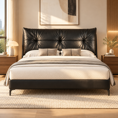 Valtiera Leather Bed Frame