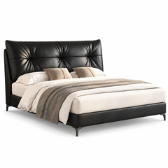 Valtiera Leather Bed Frame