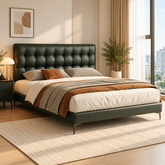 Vantiera Leather Bed Frame