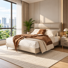 Avrissa Leather Bed Frame