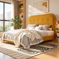 Melvique Faux Leather Bed Frame