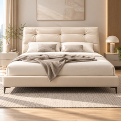 Lomvique Leather Bed Frame