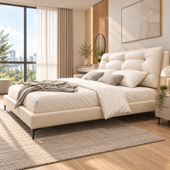 Lomvique Leather Bed Frame