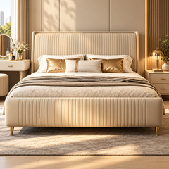 Trevonna Leather Bed Frame