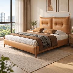 Cavonira Leather Bed Frame