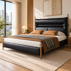 Saldovian Leather Bed Frame