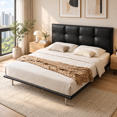 Celmario Leather Bed Frame