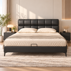 Larzella Leather Bed Frame