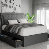 Cresson Fabric Drawer Bed Frame