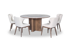 Celine Dining Set (1 Table + 4 Chair) by Wood Haven