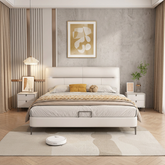 Arvuno Genuine Leather Bed Frame