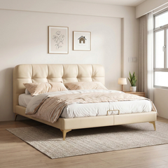 Irvique Leather Bed Frame