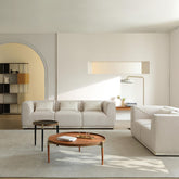 Arine White Fabric Sofa