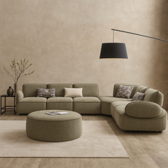Flora Fabric Sectional Sofa