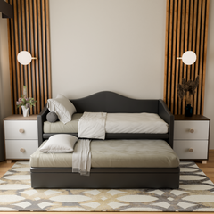 Elda 5 in 1 Storage with Pull-Out Faux Leather Bed Frame