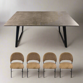 Calista Extendable Dining Set (1+4)