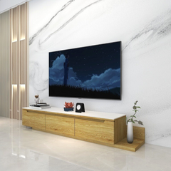 Aveline Extendable Wooden TV Console with Sintered Stone Top