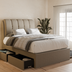 Nolana Fabric Drawer Bed Frame