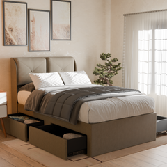 Kendrix Fabric Drawer Bed Frame