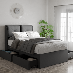Kendrix Fabric Drawer Bed Frame