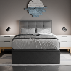 Melina Fabric Storage Bed Frame