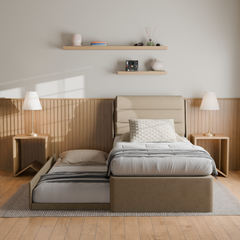 Lucy 3 in 1 Pull-Out Fabric Bed Frame