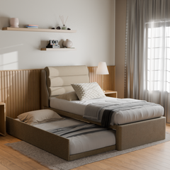 Lucy 3 in 1 Pull-Out Fabric Bed Frame