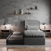 Lucy 3 in 1 Pull-Out Fabric Bed Frame