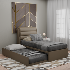 Lucy 3 in 1 Pull-Out Faux Leather Bed Frame