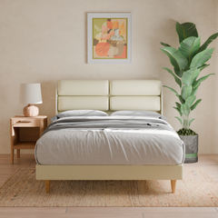 Zyler Faux Leather Bed Frame