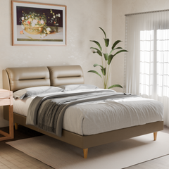 Lynara Faux Leather Bed Frame