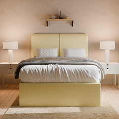 Konelle Faux Leather Storage Bed Frame