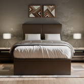 Konelle Faux Leather Storage Bed Frame