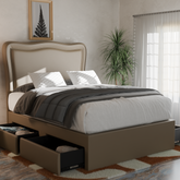 Freyla Faux Leather Drawer Bed Frame