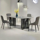 Pietro Glossy Sintered Stone Dining Table (160cm/180cm/200cm) - Maxi Home Furnishing