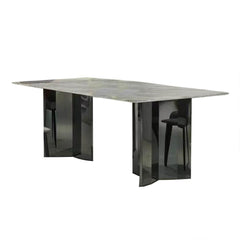 Pietro Glossy Sintered Stone Dining Table (160cm/180cm/200cm) - Maxi Home Furnishing