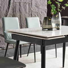 Agnello Glossy Sintered Stone Extendable Dining Table - Maxi Home Furnishing