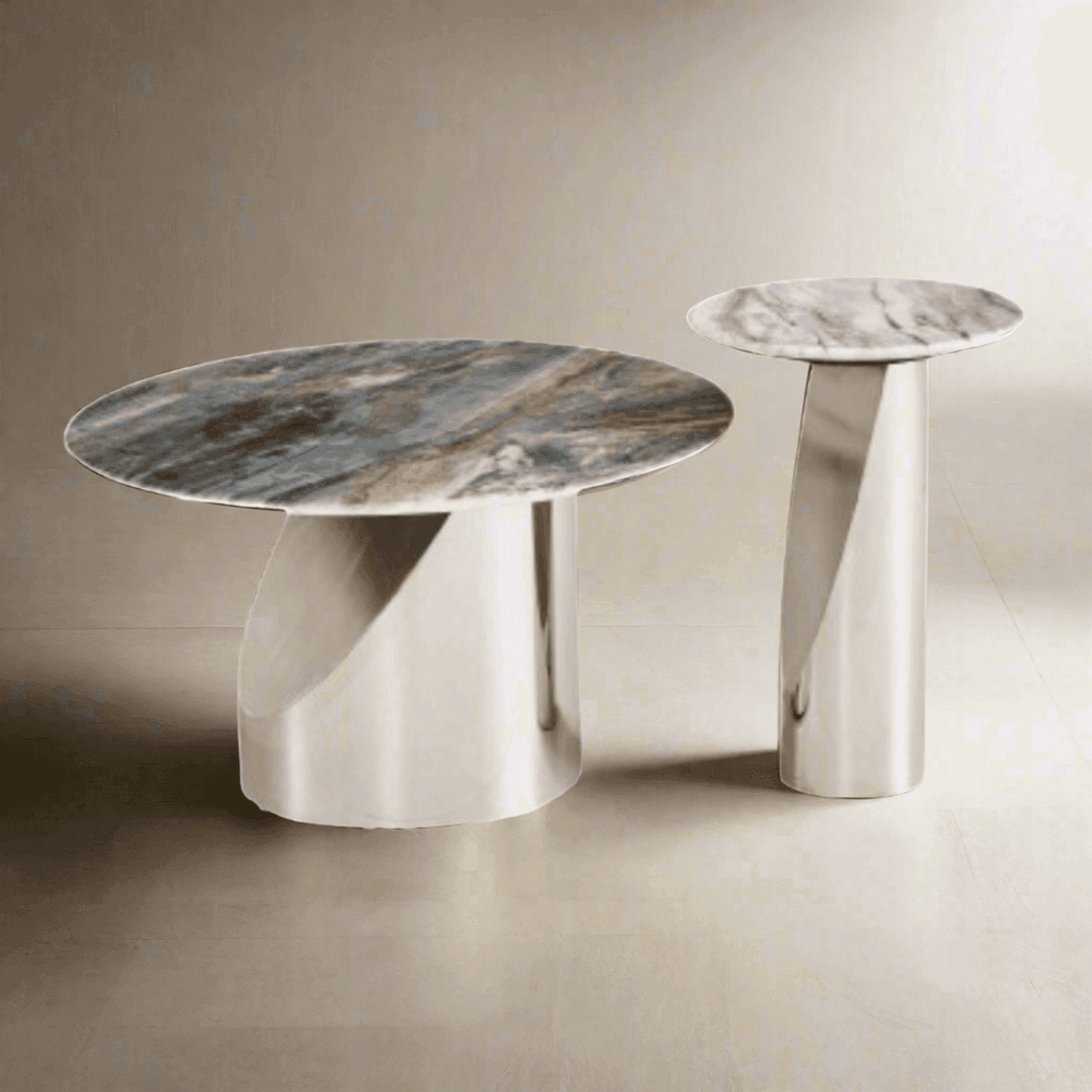 Sebastian Cultured Marble Nesting Coffee Table - Maxi Home Furnishing