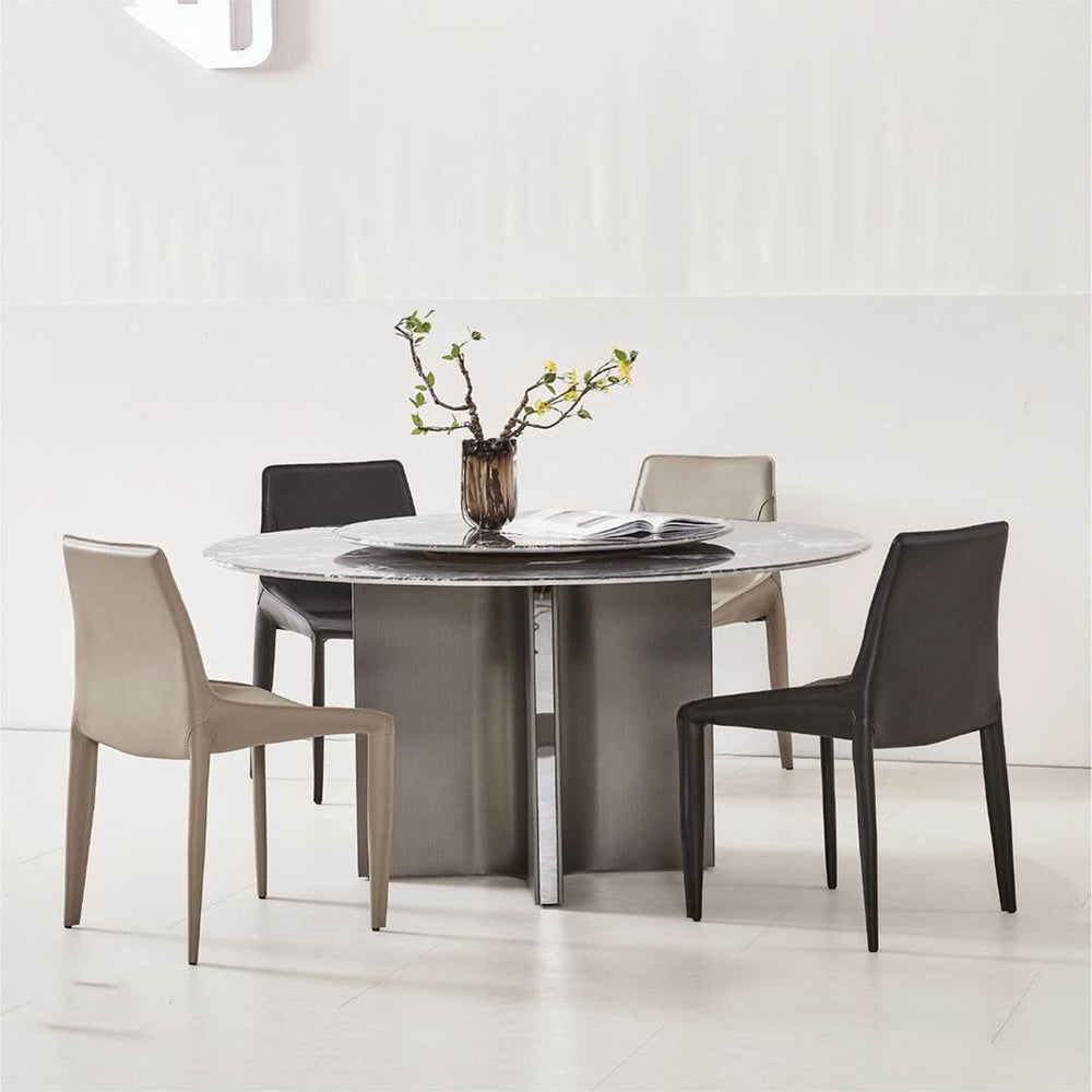 Ava Sintered Stone Round Dining Table - Maxi Home Furnishing